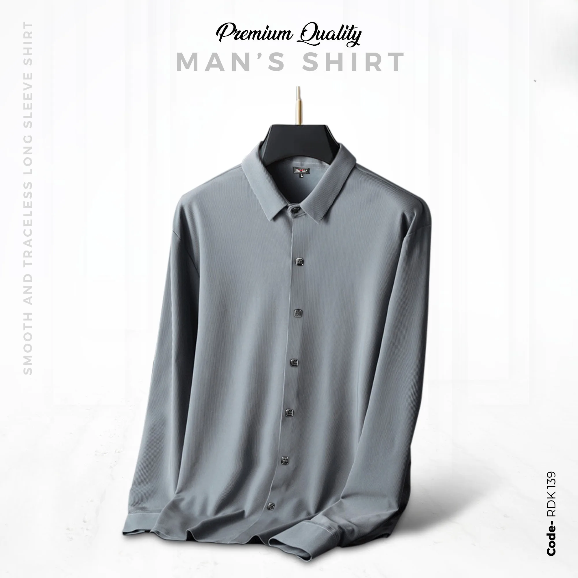 1 Micro Stitch Shirt Silver Color - Image 1