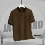 Basic Polo Shirt Ash & Coffee Color - Image 2