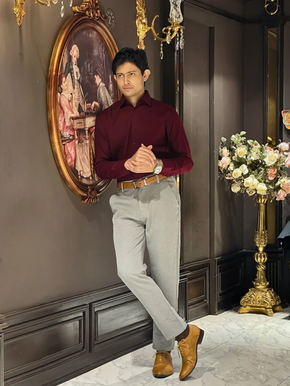 Formal-Combo-2.webp Formal Maroon & Silver Combo - Image 1