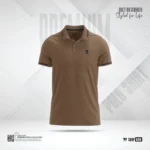 Cotton Fabric Polo Brown Color