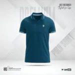Cotton Fabric Polo Petrol Color