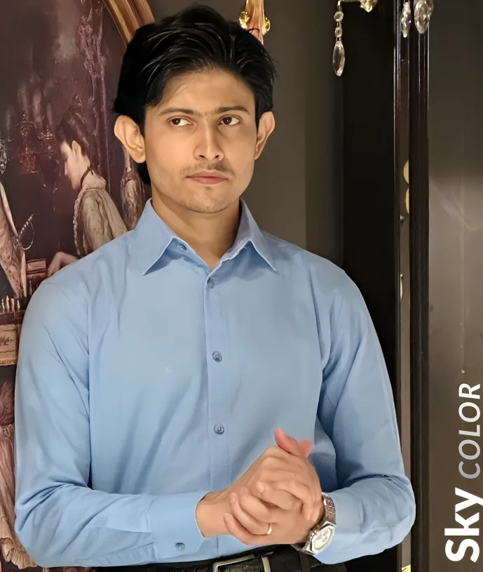 SKY.webp Formal Shirt Sky Color - Image 1