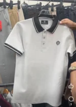 Basic Polo Shirt Ash & Maroon Color - Image 3