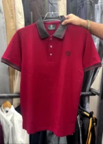 Basic Polo Shirt Maroon Color - Image 2
