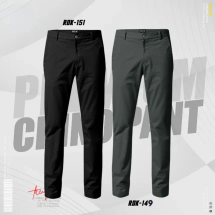 Chino Pant – Black & Ash Color