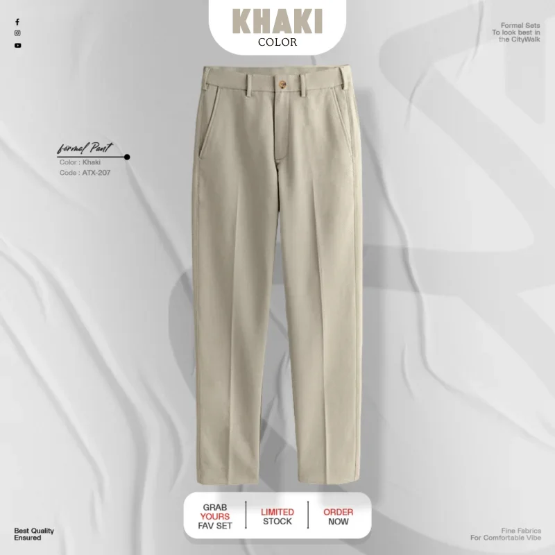 2 (4) Formal Pant Khaki Color - Image 1