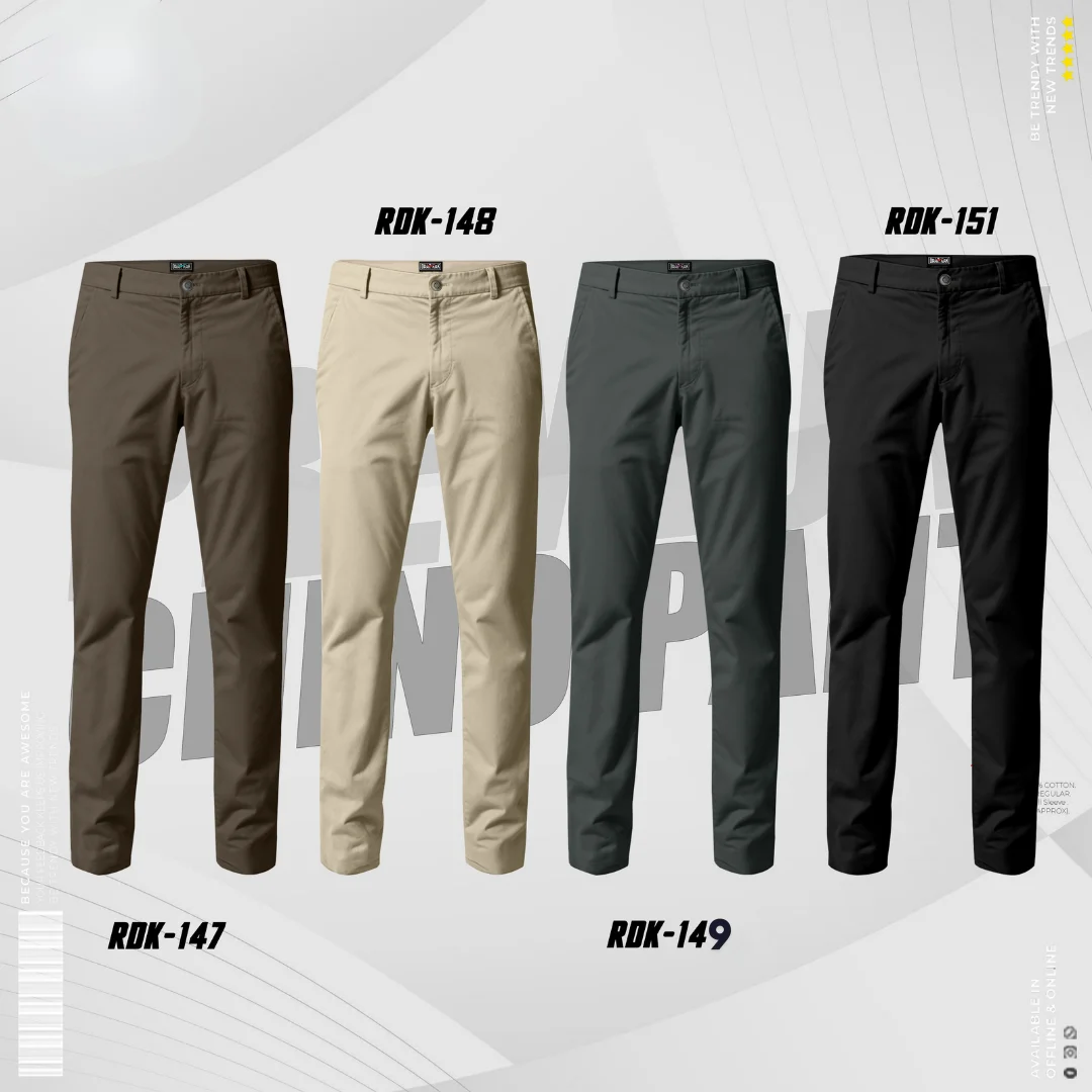 3 (2) Chino Pant – Khaki, Black, Ash & Coffee - Image 1