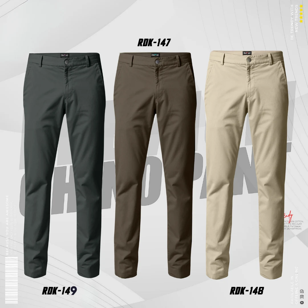 4 Chino Pant – Coffee, Ash, Khaki - Image 1