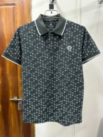 Premium Printed Polo Shirt: Ash Black - Image 2