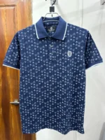 Premium Printed Polo Shirt: Dark Blue - Image 2