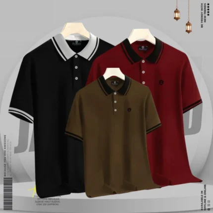 Premium Basic Polo Shirt Black, Maroon & Coffee Color
