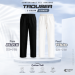 Premium Cotton Trouser Combo - (Black + White) - KC-162/165